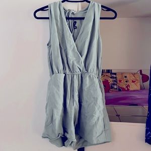 Cute Linen Romper with Pockets